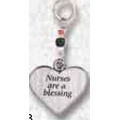 Nurses Heart Key Ring Charm